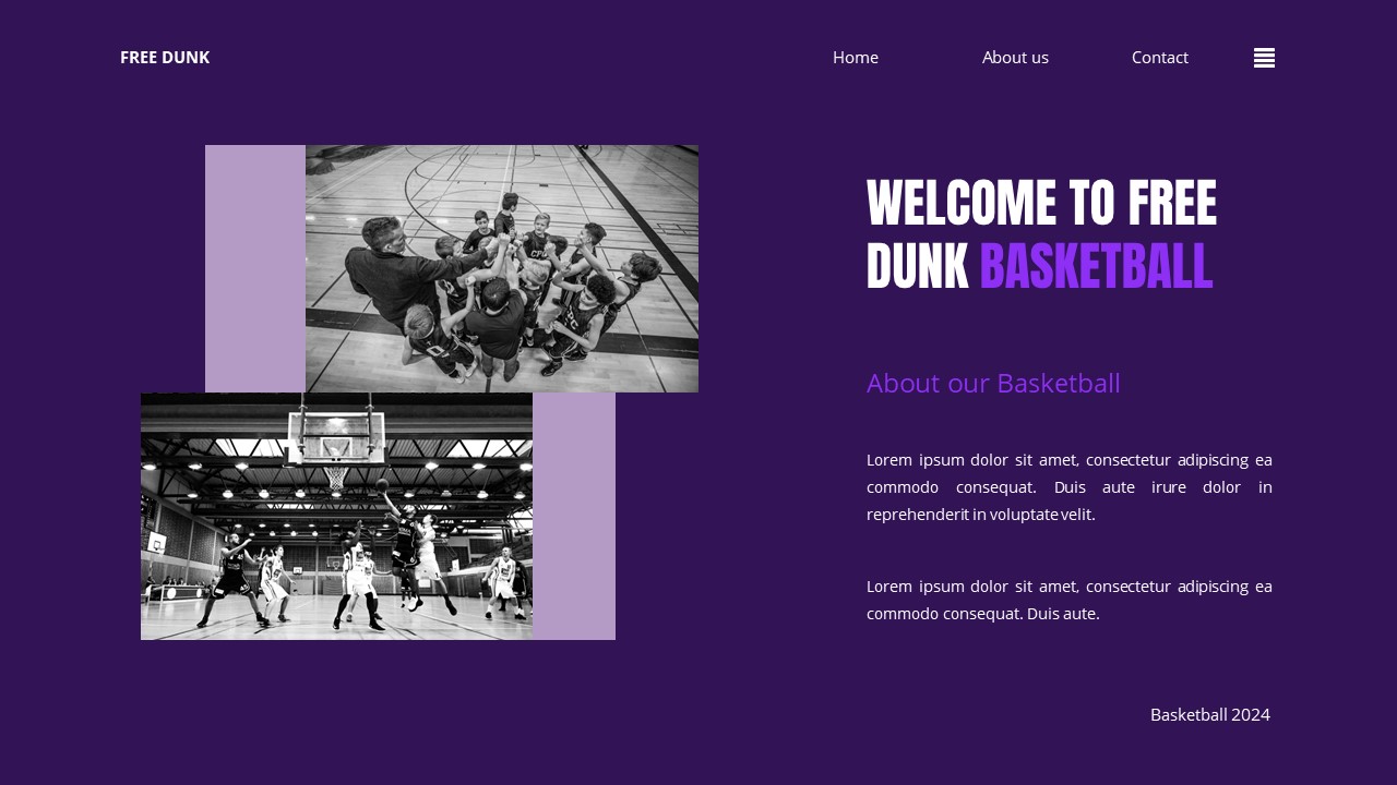 Free Dunk - Basketball Powerpoint Templates, Presentation Templates