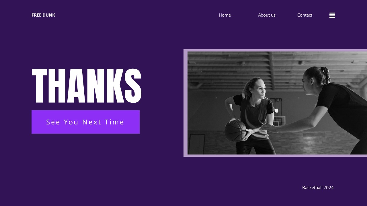 Free Dunk - Basketball Powerpoint Templates, Presentation Templates
