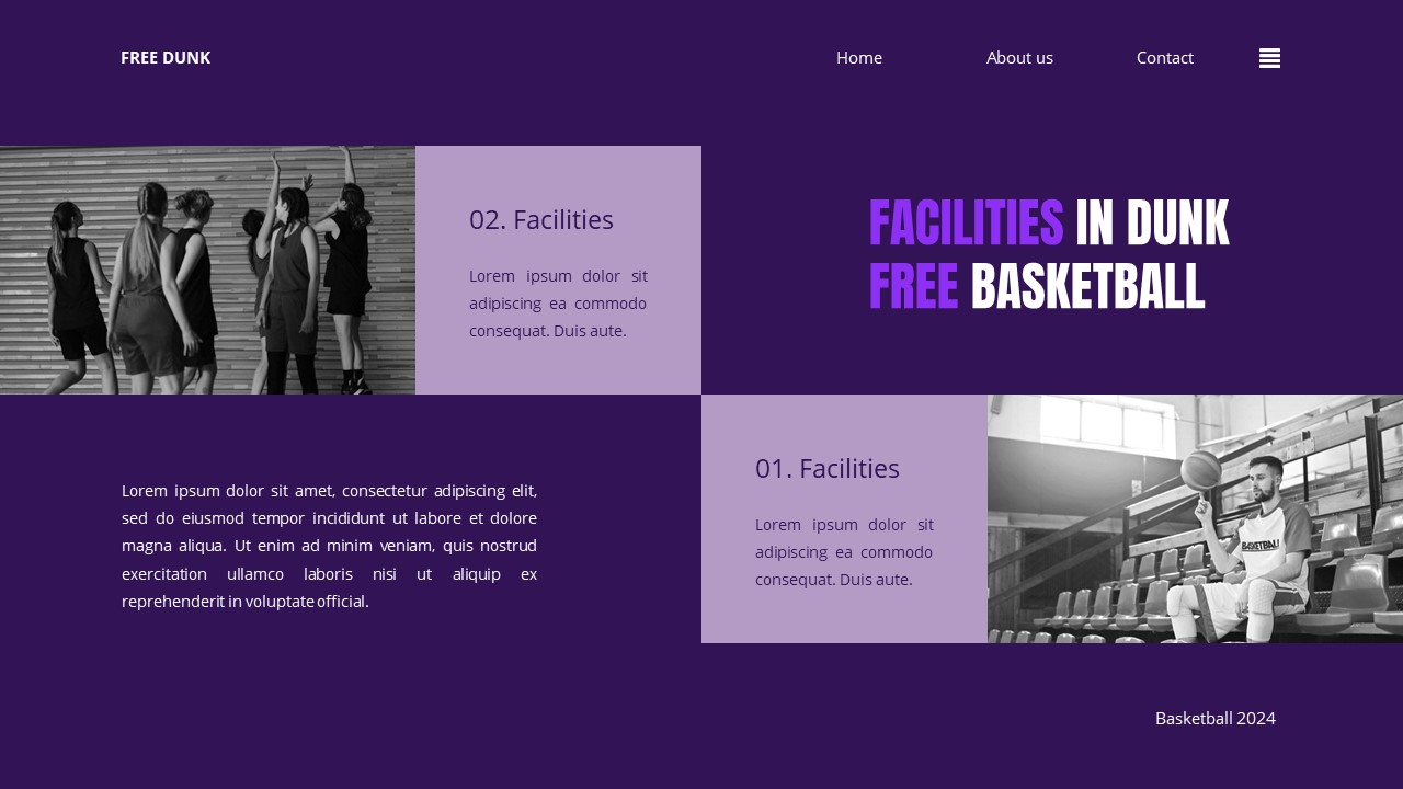 Free Dunk - Basketball Powerpoint Templates, Presentation Templates