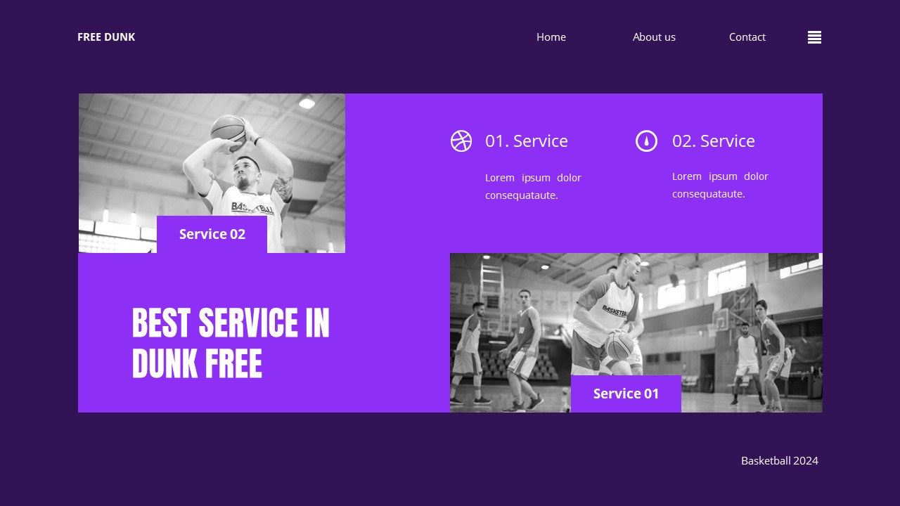 Free Dunk - Basketball Powerpoint Templates, Presentation Templates