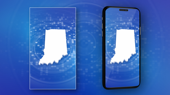 Indiana State Map Intro - Vertical Video