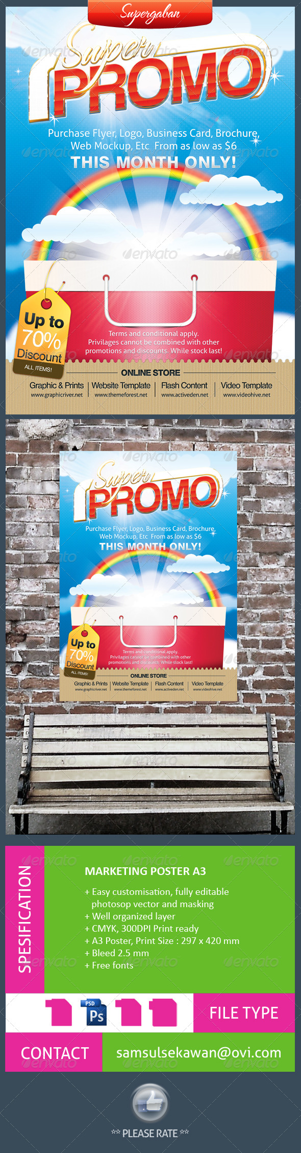 Marketing A3 Poster - Commerce Flyers
