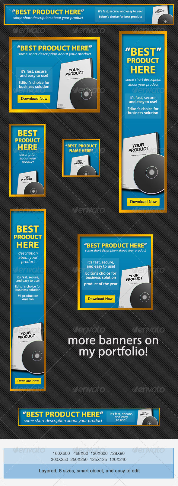 Product Banners Ad PSD Template - Banners & Ads Web Elements
