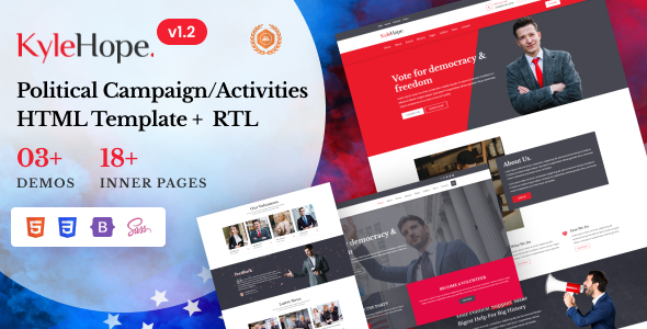 KyleHope - Political Campaign & Activities Bootstrap 5 Template