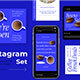 Blue Minimalist Coffee Shop Instagram Pack