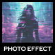 VHS Glitch Photo Effect