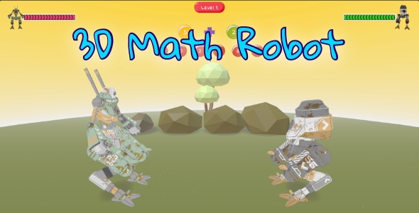 3D Math Robot - Cross Platform Math Game