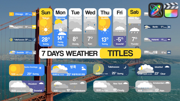 7 Days Weather Titles for FCPX