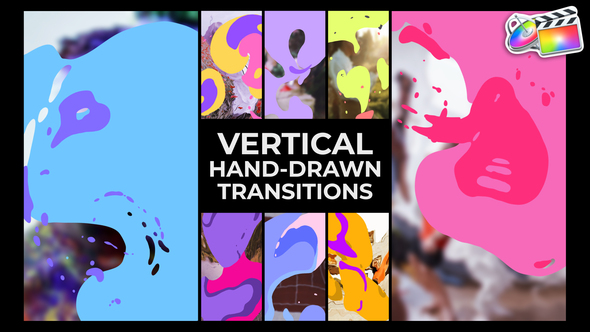 Vertical Liquid Hand Drawn Transitions | FCPX