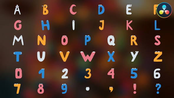 Characters Alphabet | DaVinci Resolve