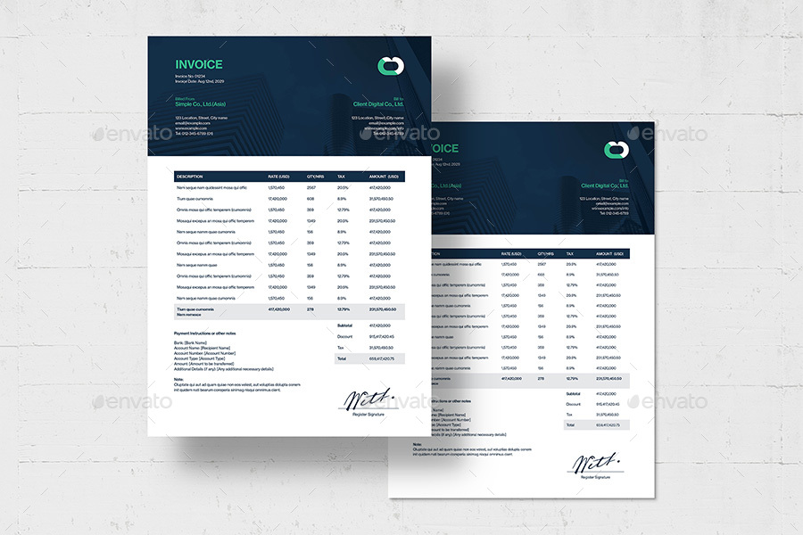 Invoice, Print Templates | GraphicRiver