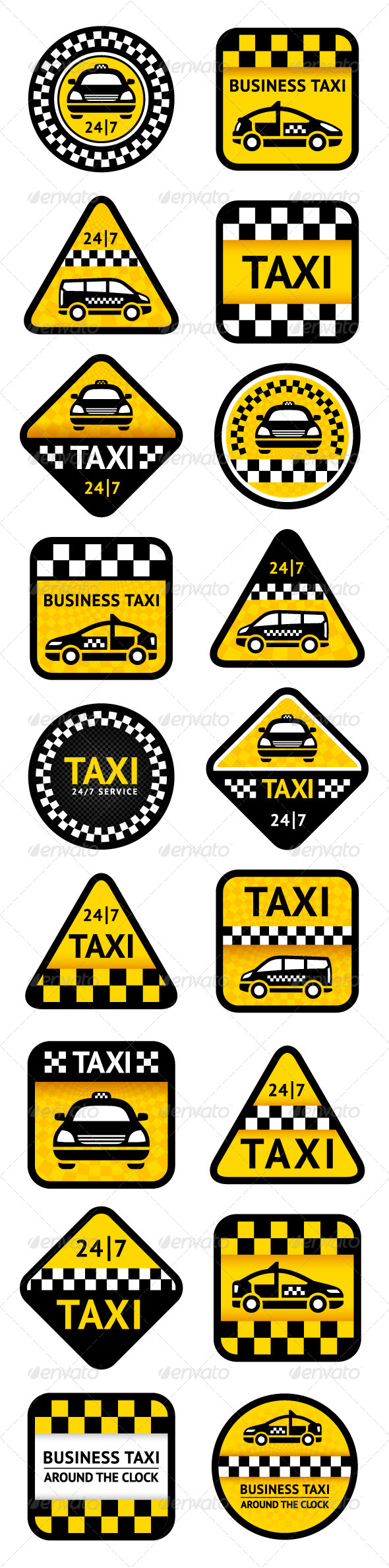 Taxi Set 18 pcs - Commercial / Shopping Conceptual