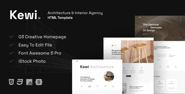 Kewi - Architecture & Interior Agency HTML Template