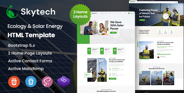 Skytech - Ecology & Solar Energy HTML Template