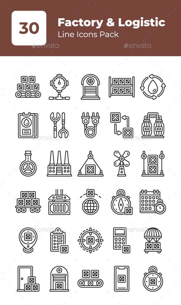[DOWNLOAD]Factory & Logistic Icon