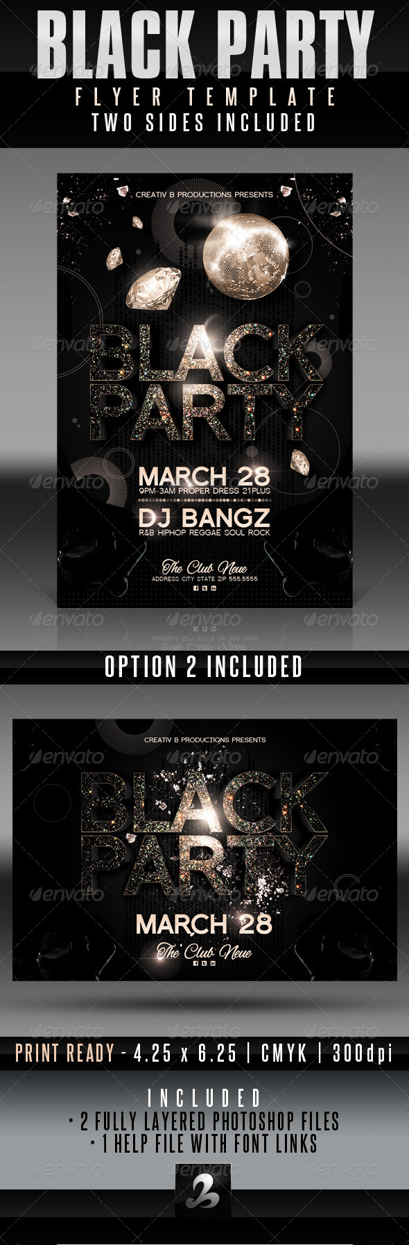 Black Party Flyer Templates