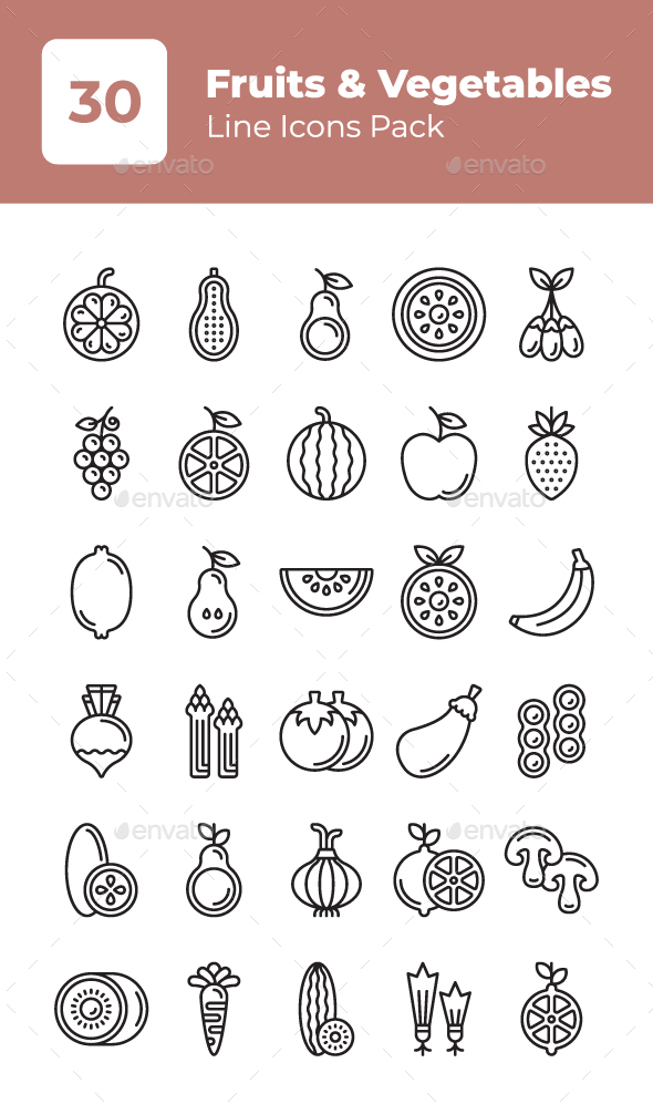 [DOWNLOAD]Fruits & Vegetables Icon