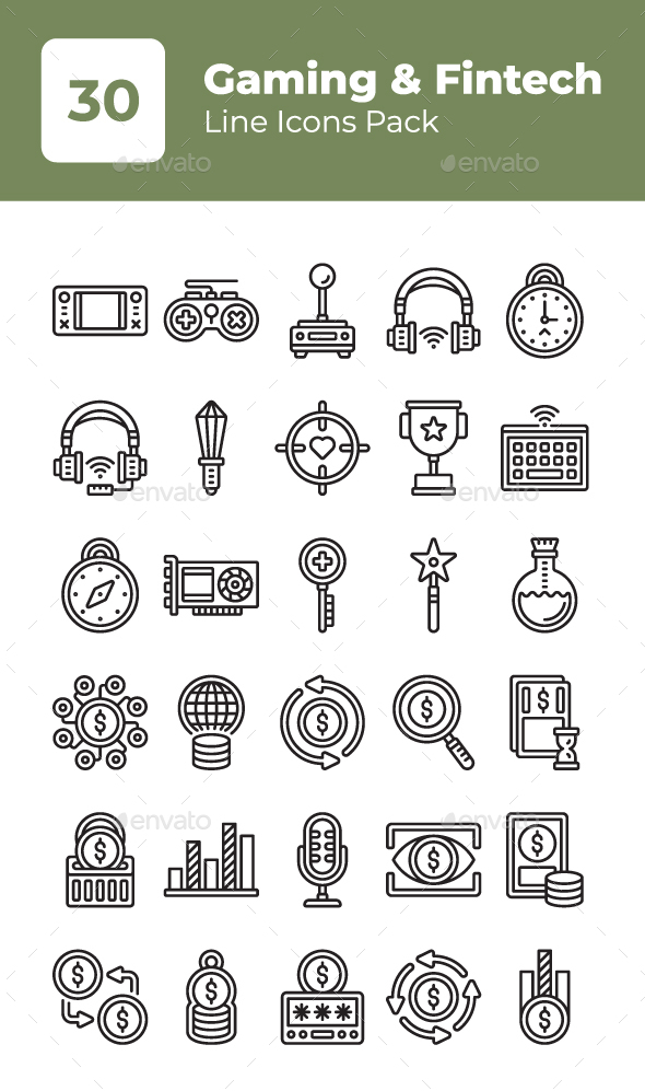 [DOWNLOAD]Gaming & Fintech Icon