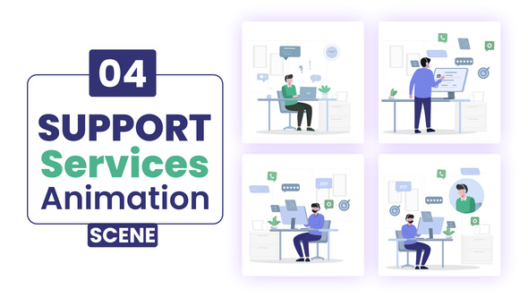 Support Services Animation scene After effect