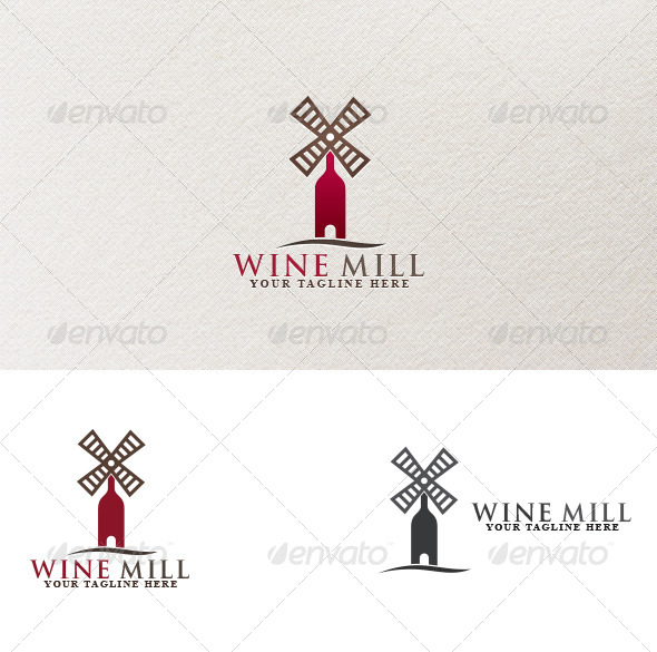 Wine Mill - Symbols Logo Templates