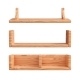 Empty Wooden Wall Shelf with Different Mounting 