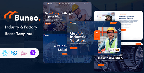 Bunso - Industry & Factory React Template