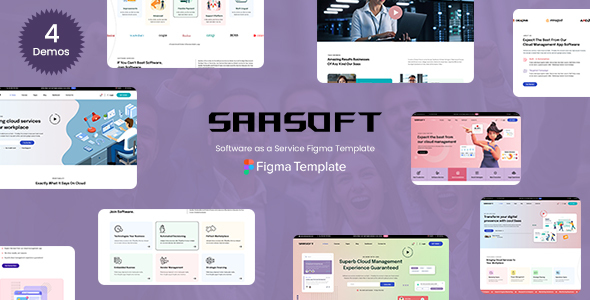 SaaSoft - Startup & SaaS Website Figma Template