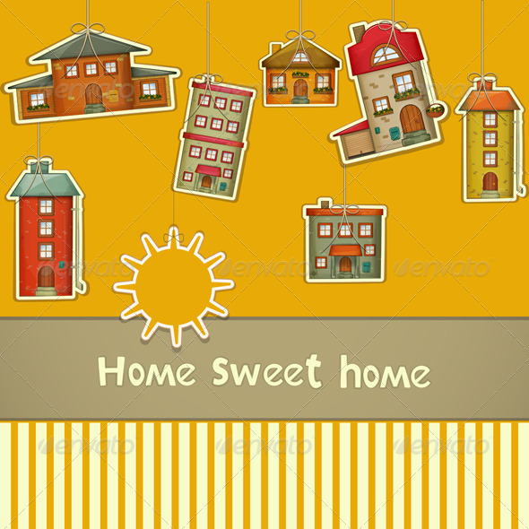 Set of Houses - Buildings Objects