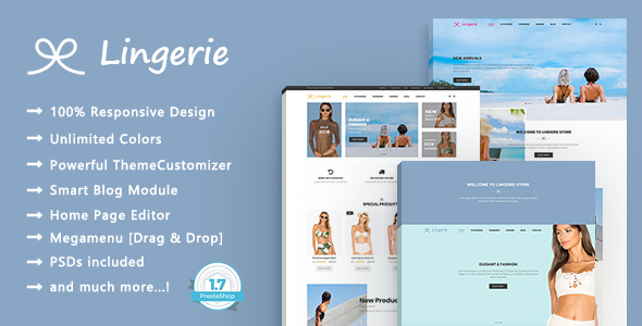 Lingerie Store - Beach Clothing PrestaShop Theme