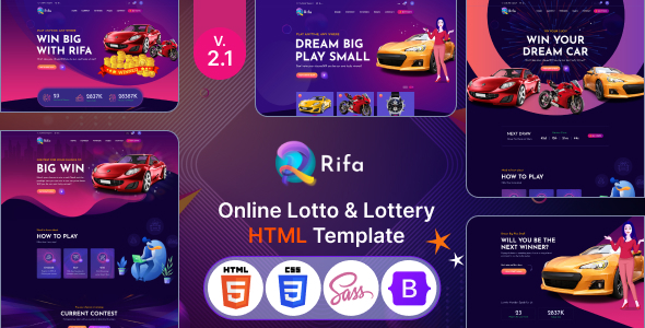 Rifa - Online Lotto & Lottery HTML Template