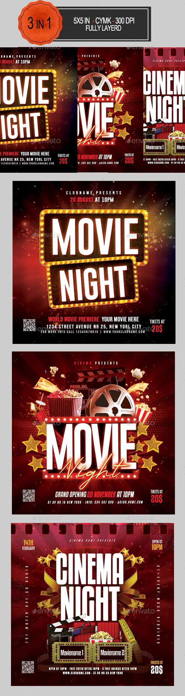 [DOWNLOAD]Movie Cinema Flyer Bundle