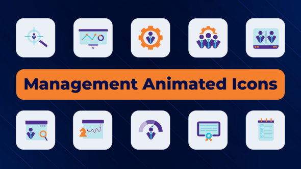 Management Animated Icons Elements template preview