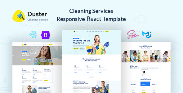 Duster - Cleaning Services React Template