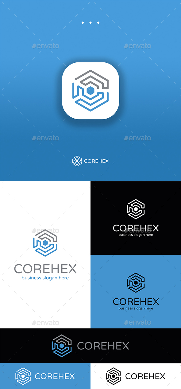 Core Hex Abstract Logo