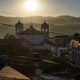 Sucre, the capital city of Bolivia, the silhouette of the 17th century Monastery. - PhotoDune Item for Sale