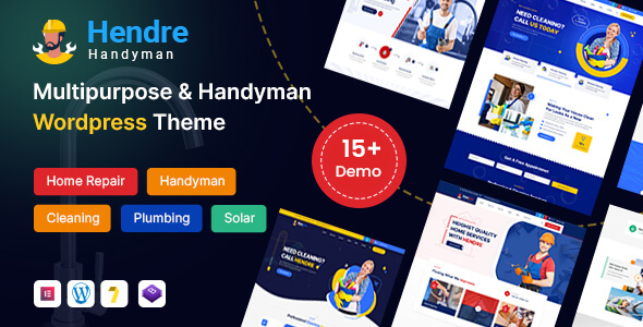 Hendre – Repaire, Plumbing & Handyman Services WordPress Theme