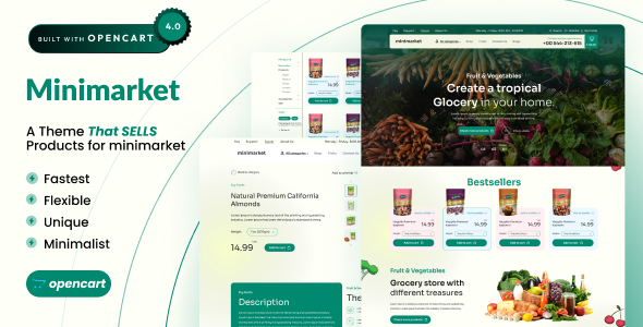Minimarket - Snacks & Shopping OpenCart 4 Theme