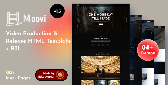 Moovi - Video Production & Release Bootstrap 5 Template