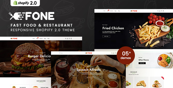 Fone - Fast Food & Restaurant Responsive Shopify 2.0 Theme