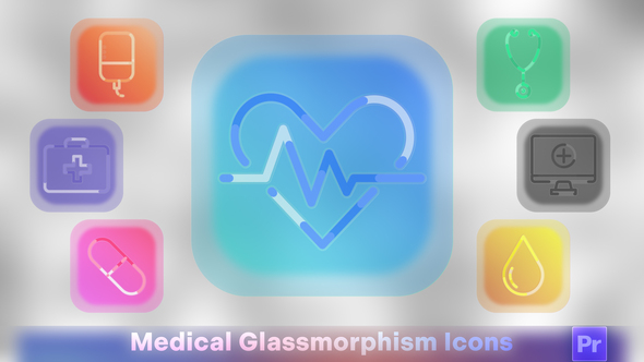 Medical Glassmorphism Icons