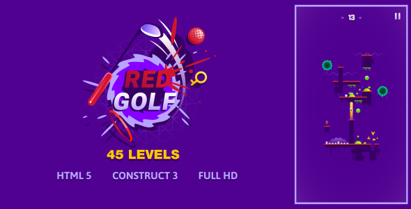 Red Golf - HTML5 Game (Construct3)