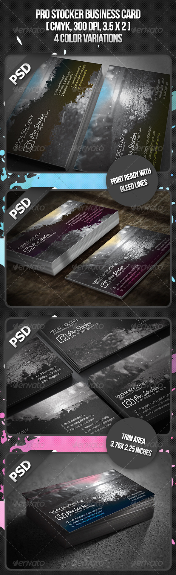 Pro Stocker Business Card - Business Cards Print Templates