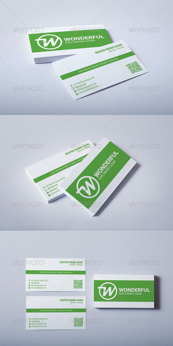 Green Business Card - Corporate Business Cards