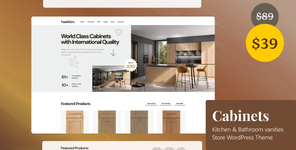 Cabinets - Kitchen & Bathroom vanities Store WordPress Theme