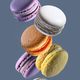 French macaroons on grey background - PhotoDune Item for Sale