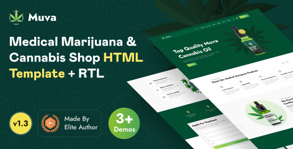 Muva - Medical Marijuana & Cannabis Shop Bootstrap 5 Template