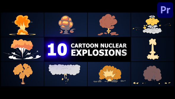 Cartoon Nuclear Explosions | Premiere Pro MOGRT