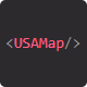 React United States SVG Map