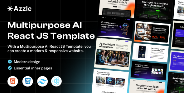 Azzle - AI Technology & Startup React Template