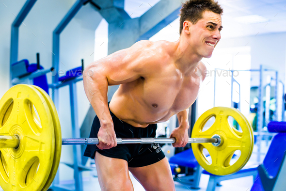 bodybuilder with barbell Stock Photo by AFGreen | PhotoDune